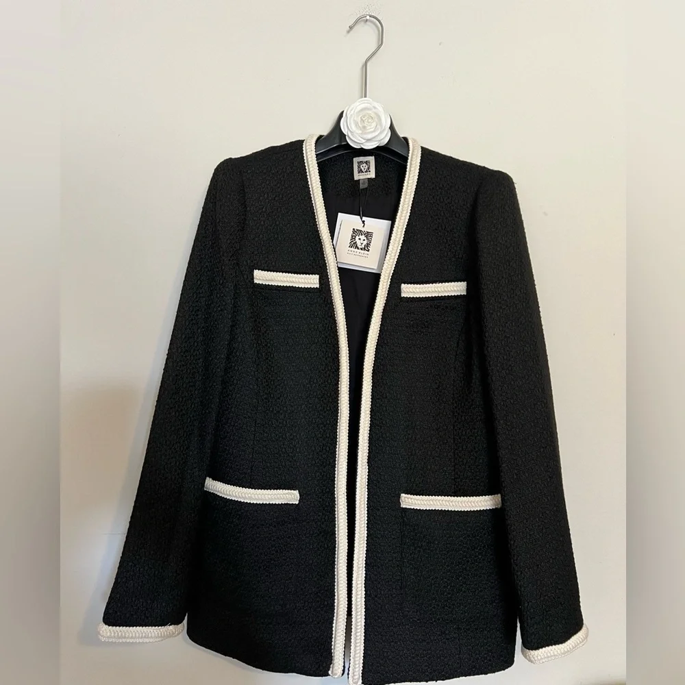 🛍️NWT Anne Klein🛍️ Women's Elegant Tweed Blazer - Picture 3 of 7